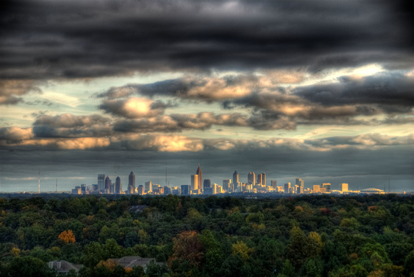 cloudy Atlanta skyline